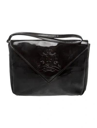 Pre-owned Max Mara Leather Clutch In Black