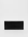 Max Mara Leather Clutch In Black