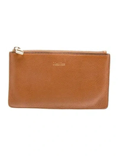 Pre-owned Max Mara Leather Clutch In Brown
