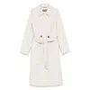 Max Mara Leather Coats In Neutral