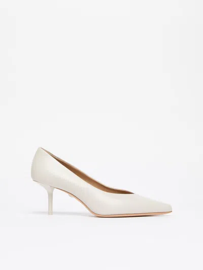 Max Mara Leather Court Shoes In White