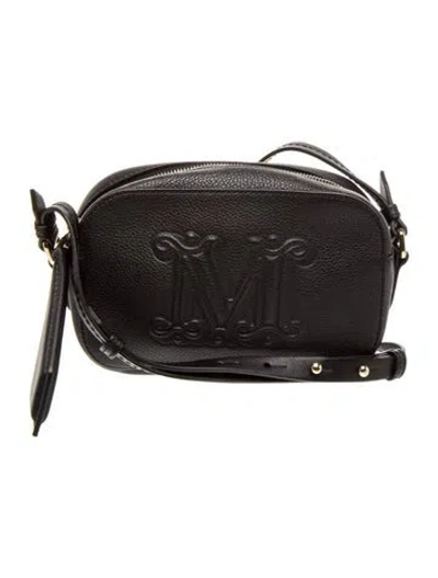 Pre-owned Max Mara Leather Crossbody Bag In Black