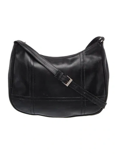 Pre-owned Max Mara Leather Crossbody Bag In Black