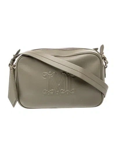 Pre-owned Max Mara Leather Crossbody Bag In Green