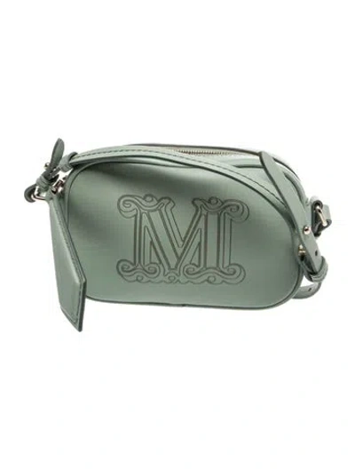 Pre-owned Max Mara Leather Crossbody Bag In Green