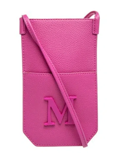 Pre-owned Max Mara Leather Crossbody Bag In Pink