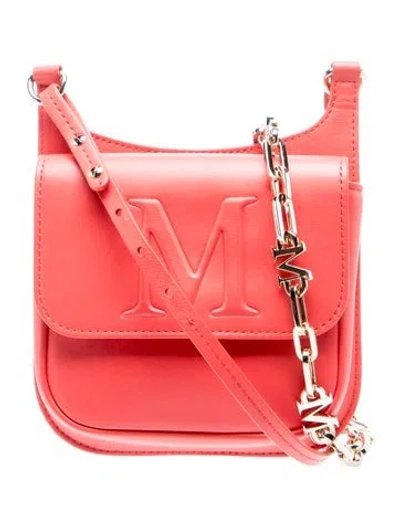 Pre-owned Max Mara Leather Crossbody Bag In Red