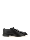Max Mara Leather Derby. In Black