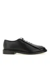 Max Mara Leather Derby. In Black