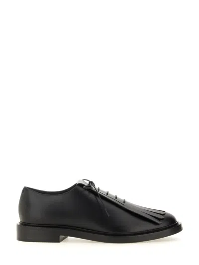 Max Mara Leather Derby In Black