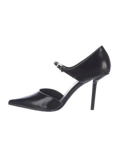 Pre-owned Max Mara Leather D'orsay Pumps In Black