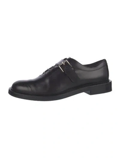 Pre-owned Max Mara Leather Dress Loafers In Black
