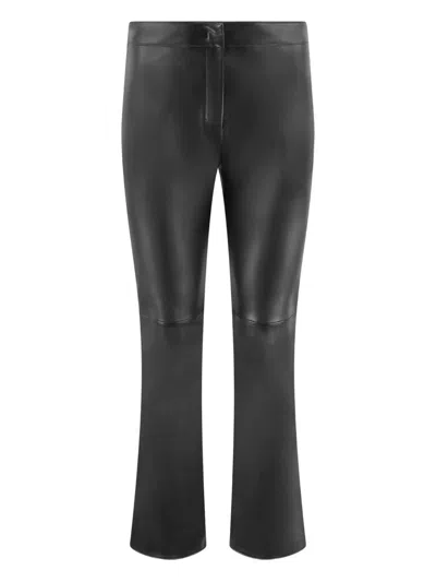 MAX MARA LEATHER-EFFECT TROUSERS