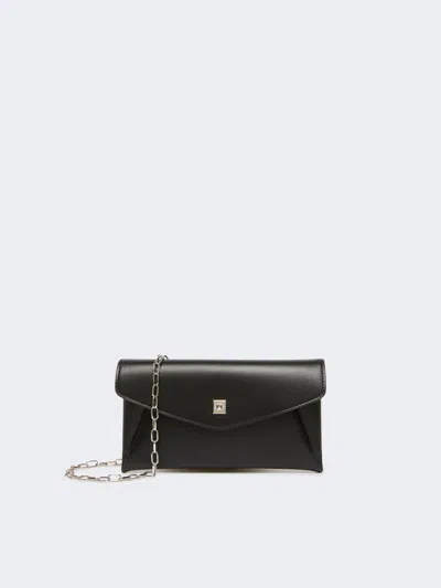 Max Mara Leather Envelope Wallet In Black