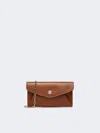 Max Mara Leather Envelope Wallet In Brown