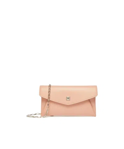 Max Mara Leather Envelope Wallet In Pink