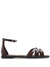 Max Mara Round Toe Flat Sandals