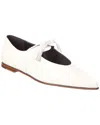 Max Mara Leather Flat In White