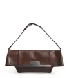 Max Mara Medium Rectangular Shoulder Bag With Metal Hardware In Brown