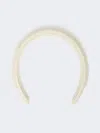 Max Mara Leather Headband In White