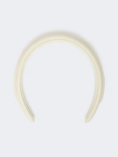Max Mara Leather Headband In White