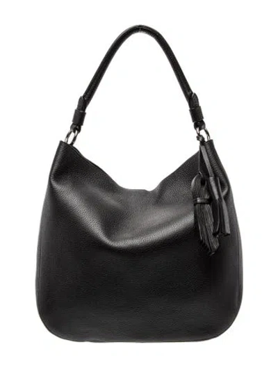 Pre-owned Max Mara Leather Hobo In Black