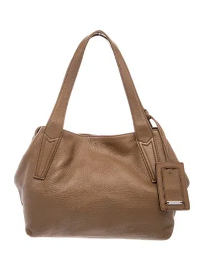 Pre-owned Max Mara Leather Hobo In Neutrals