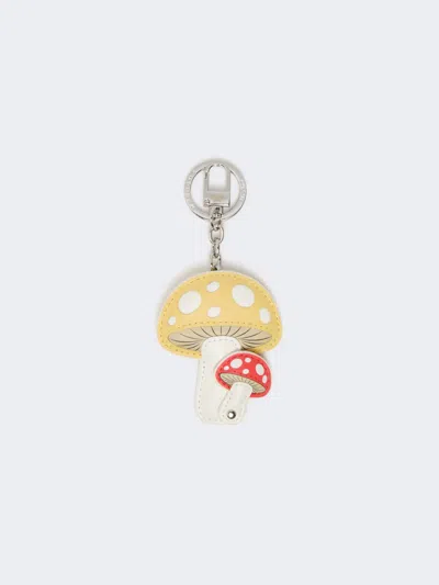 Max Mara Leather Keychain In Metallic