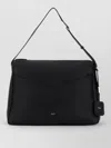 Max Mara Leather Kipperl Laptop Shoulder Bag Adjustable In Black
