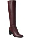 Max Mara Leather Knee-high Boot In Red