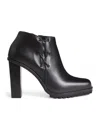 Max Mara Leather Lace-up Ankle Boots In Black
