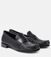 Max Mara 20mm Mm Leather Loafers In Black