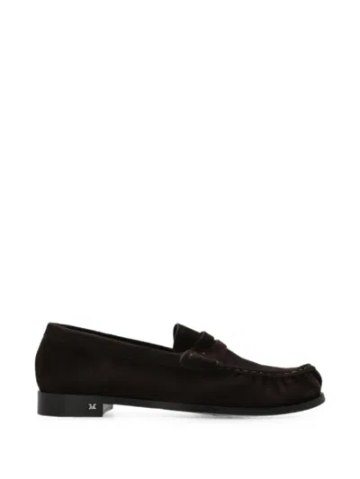 Max Mara Leather Loafers In Brown