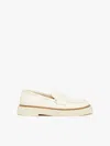 Max Mara Leather Loafers In White