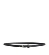 Max Mara Leather Logo Belt In Black