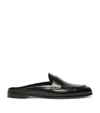 Max Mara Smooth Leather Mule Moccasins In Black