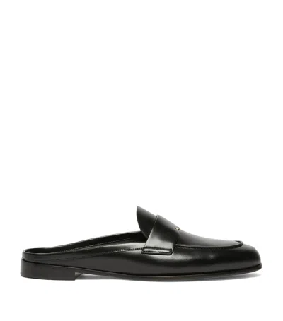 MAX MARA MAX MARA LEATHER LOGO-HARDWARE MULES