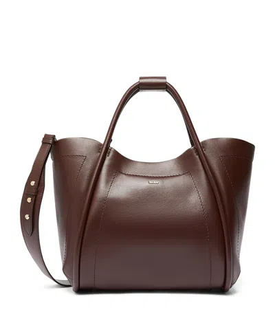 Max Mara Leather Marine Top-handle Bag In Brown