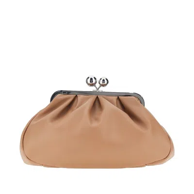 Max Mara Leather Medium 'pasticcino' Bag In Beige