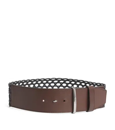 Max Mara Leather Mesh-back Belt