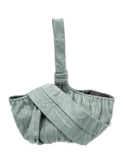 Pre-owned Max Mara Leather Messenger Bag In Green