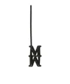 Max Mara Leather Monogram Charm In Black