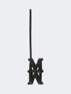 Max Mara Black Calf Leather Bos Taurus Keychain In Black