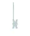 Max Mara Leather Monogram Charm In Blue