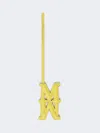 Max Mara Leather Monogram Charm In Yellow