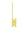 Max Mara Leather Monogram Charm In Yellow