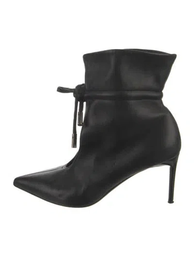 Pre-owned Max Mara Leather Mules In Black