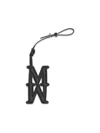 Max Mara Leather M-w Charm Key Case In Black