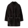 Max Mara Leather Outerwear In Multi