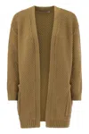 Max Mara Open-front Knit Cardigan In Brown